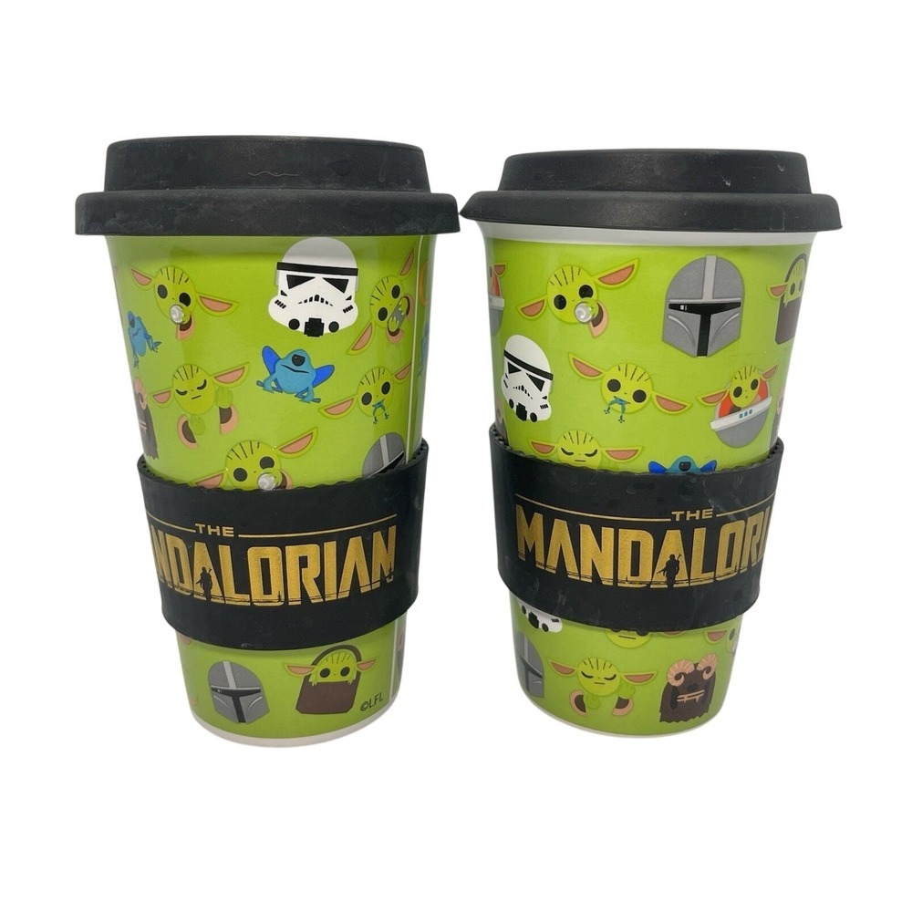 STAR WARS The Mandalorian Limited Edition Ceramic Travel Mugs Baby Yoda Set Of 2